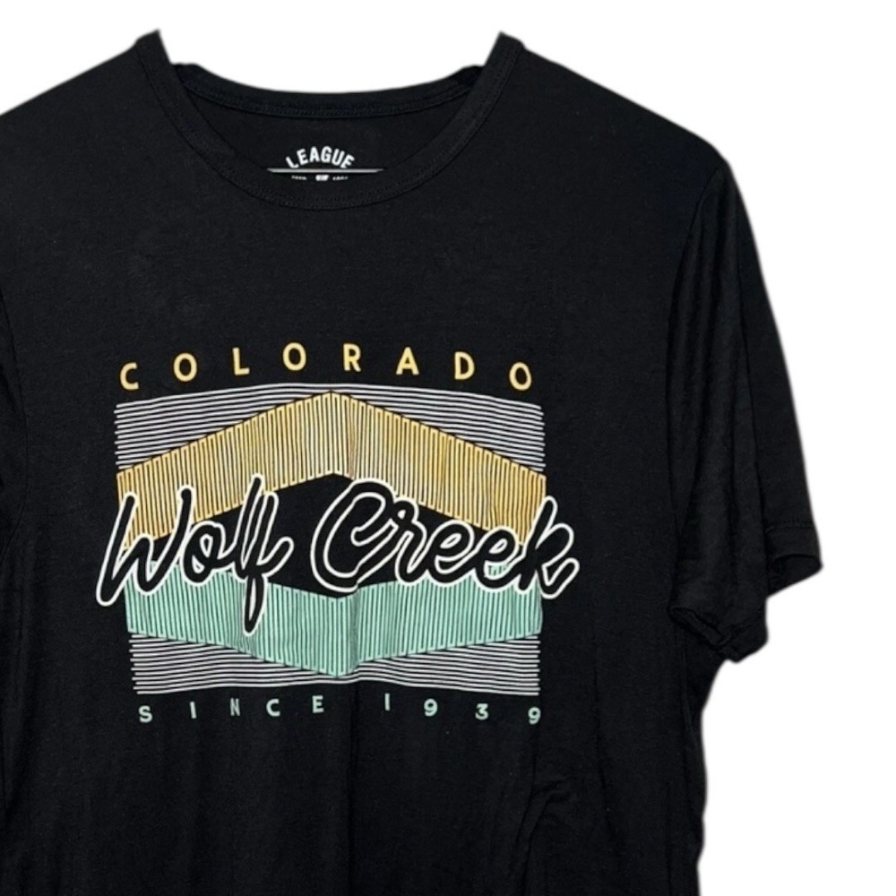 New Wolf Creek Colorado T Shirt - League - Small - Black